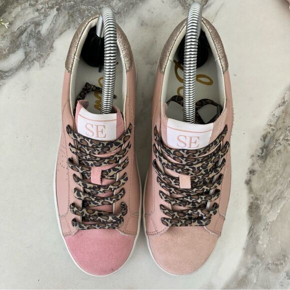 SAM EDELMAN Aubrie Mini Lace Up Sneakers in Rose Bud Pink Size Youth 4 NEW - Picture 6 of 16
